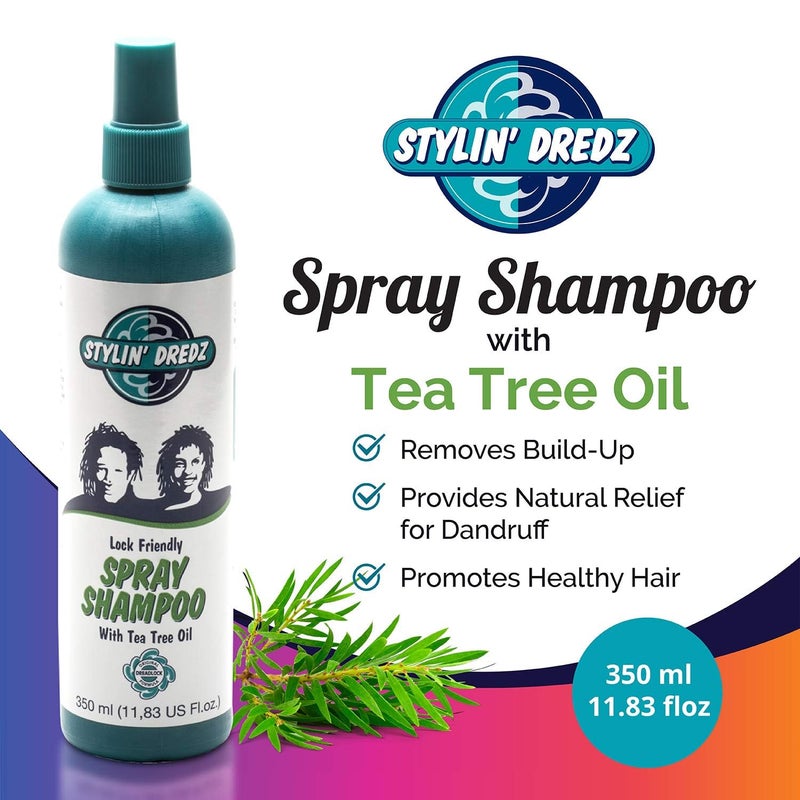 Stylin Dredz Spray Shampoo - Dreadlock Shampoo - Residue Free with Tea Tree Oil - 350 ml Pack of 2 - Image 3